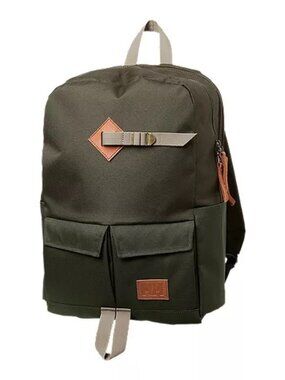 Helly Hansen Olive Green Backpack with Tan Accents